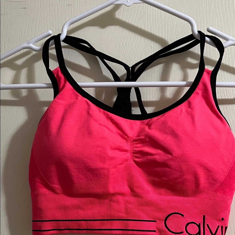 Calvin Klein Neon Pink Sports Bra